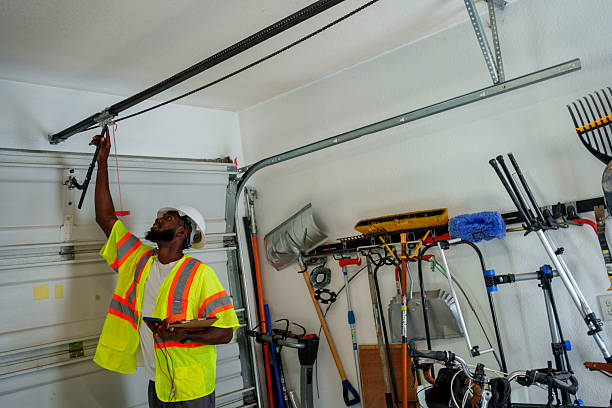 Professional Garage Door Panel Replacement technician working in Florham Park, NJ